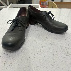 Dansko Louise Lace Up Heeled Oxford Leather Green EU 37 US 6.5-7
